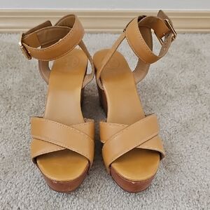 Tory Burch Tan Platform Sandals